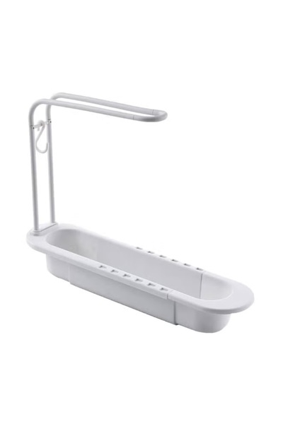 Generic Expandable Telescopic Sink Organizer Rack 2-Tier Dish Drying Rack Fol...
