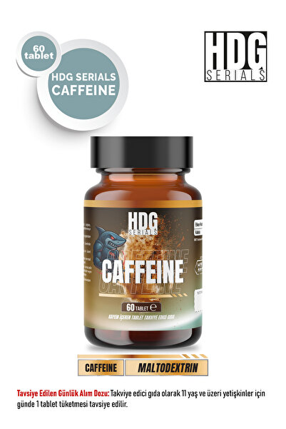 Caffeine Kafein İçeren Tablet Form Takviye Edici Gıda 60 Tablet