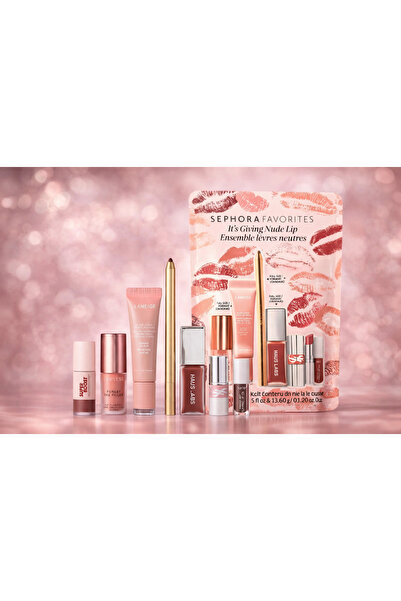 sephor It's Giving Nude Lipstick 7-Piece Set