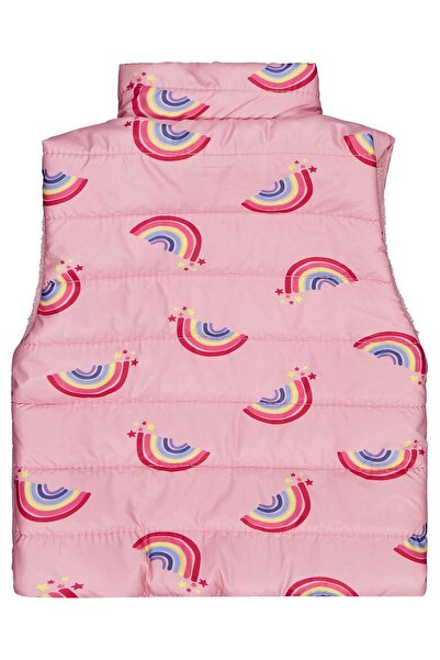 Civil Girls Vestă cu imprimeu curcubeu pentru 2-5 ani - Roz 5-6 ani