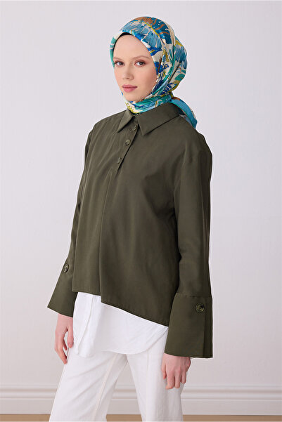 Belli Σαξ Μπλε Φουλάρι με Σχέδιο Λουλουδιών 100% Μεταξωτό Τουίλ 4323-81