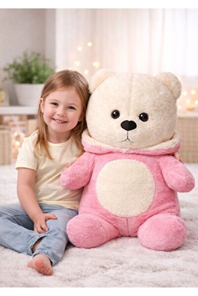 Heribom 60 Cm Kapüşonlu Sarıl Bana Ayı Peluş Ayıcık