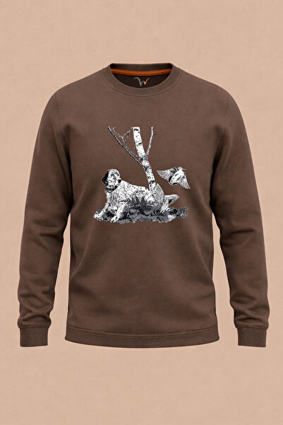 WİDİ Hanorac de iarnă cu imprimeu Hunting English Setter și Culluk, 100% bumb...