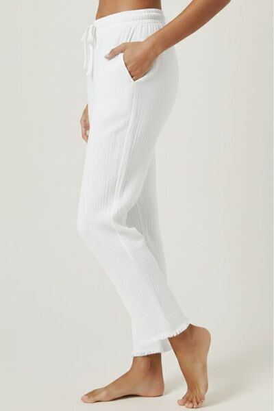 madam trend Beli 100% pamuk muslin pantalone - elastični struk, uske nogavice...