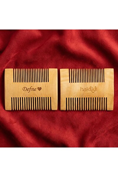 Hakiki Store Kişiye Özel Çift Taraflı Şimşir Tarak Seti | El Yapımı Premium