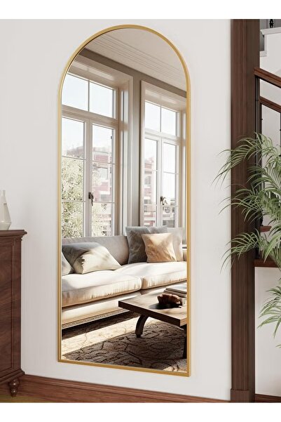 Mtanvxay مرآة أرضية كاملة الطول 80×180 سم ذات زوايا مقوسة مستديرة، تُعلق على ...