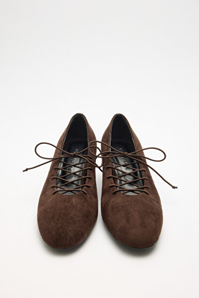 LUTVELIZADE Heeled Shoes 2605 - Bitter Brown Suede Women's Heeled Shoes with ...