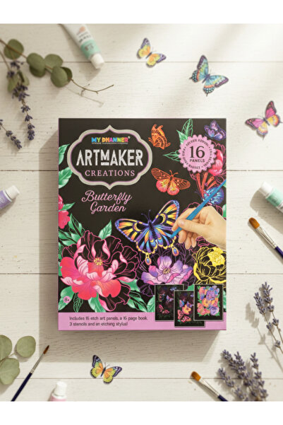 Bam Artmaker Neon Scratchpad | 16 Sheets Scratch Art Set | Mystical Animals C...