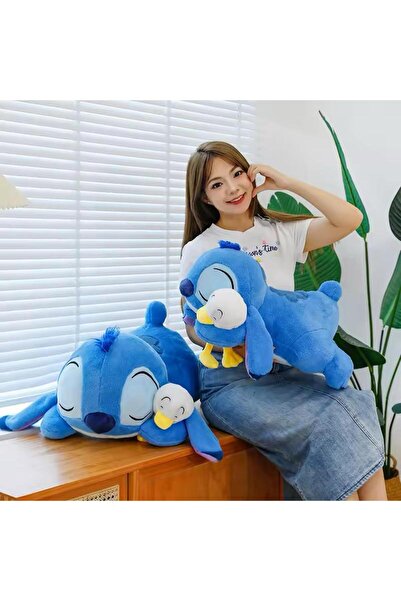 onestophube Lilo Stitch Uyuyan Ördekli Uyku Arkadaşı 45 Cm Sevgiliye Özel Hediye