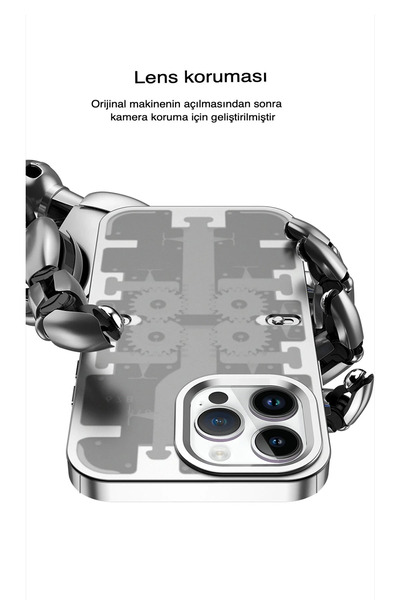 NewFace KRYBCTH iPhone 14 Pro Kılıf Mekanik Bumper Kapak - (112558) Derin Mor