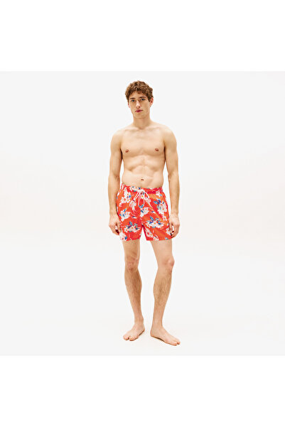 Tommy Hilfiger Medium Drawstring Print Erkek Turuncu Deniz Şortu
