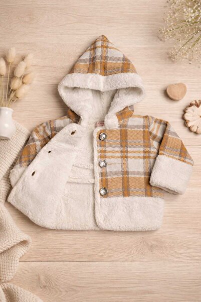 a baby سترة أطفال مبطنة بنمط فضي ونسيج بيكيه محبوك