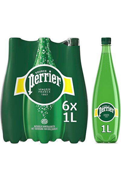 Perrier Natural Sparkling Water Pet Bottle -6 X 1 L