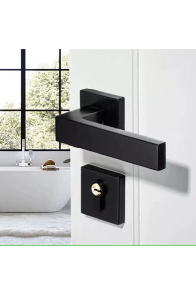 Axis A detachable aluminum door handle suitable for wooden and WPC doors.