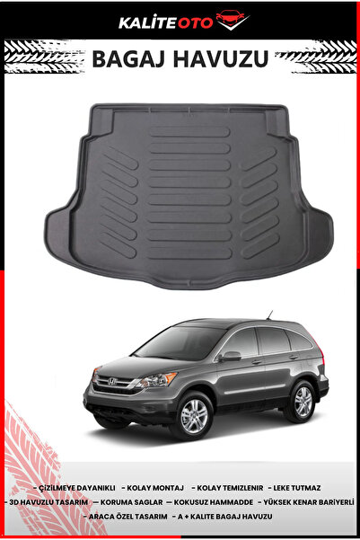 Honda Crv 2007-2012 4D Bagaj Havuzu Araca Özel Birebir Uyumlu Kokusuz