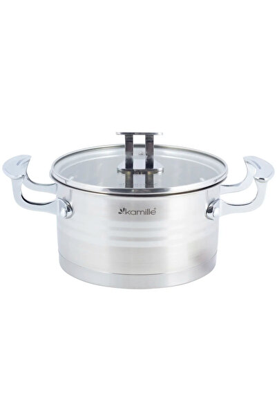 Kamille Cooking pot with glass lid, Kamille, stainless steel, 1.7 l, 16 cm, s...