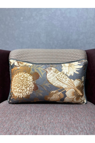 Fabricland Robin-101 Özel Dikim Antresit Renk Ithal Ipek Kadife Kırlent Kılıf...