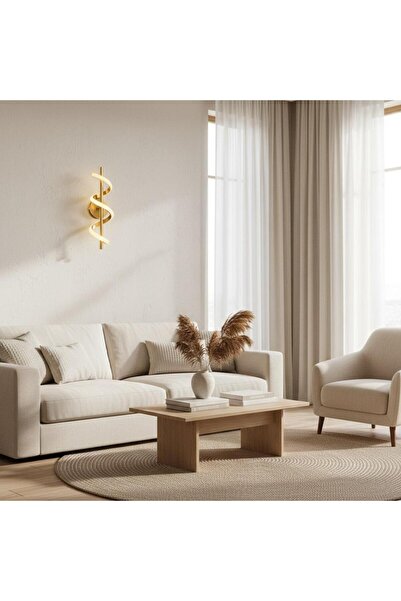 Elizim Home Lighting Burgu Ledli Gold Şarjlı Aplik