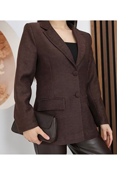 Ekim Store Velvet Corduroy Buttoned Blazer Jacket