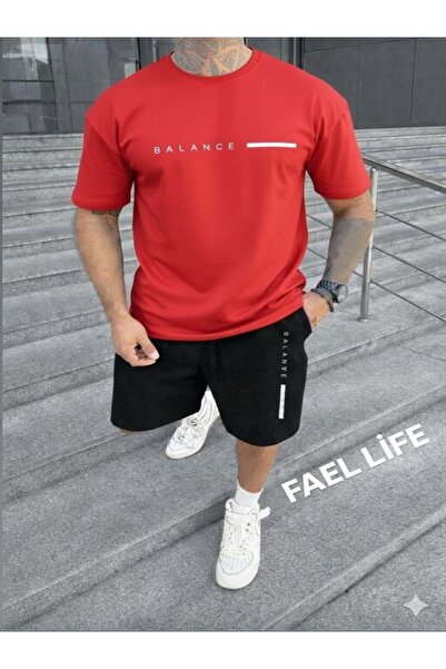 FAEL LİFE Women'S/Men's Loose Fit T-Shirt and Shorts Balance Set