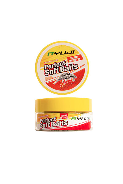 Isora Ryuji Perfect Bait LT Karides Kokulu Silikon Yem Siyah Renk Fosforlu (1...