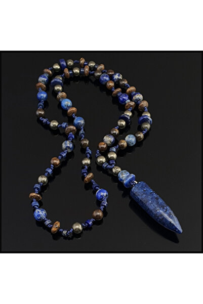 Seven Art Jewelry Lapis Lazuli Pendant, Natural Stone Pendant, Bohemian Pendant