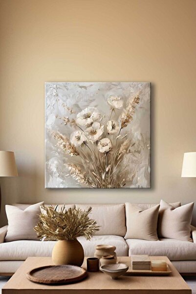 Voovart Soyut Modern Çiçekler Dekoratif Kanvas Tablo – VOOV3056