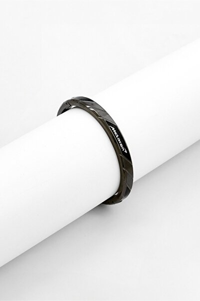 McLaren Men Apex Carbon Fiber Hinged Cuff Bracelet, Dark Grey