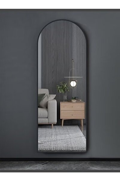 Mtanvxay Full Length Mirror 80x180cm Arched Iron Frame Round Corner Freestand...