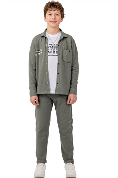 BEGONYA BEBECE KIDS Uçlü Joger Men's Suit Shirt Pants T-Shirt