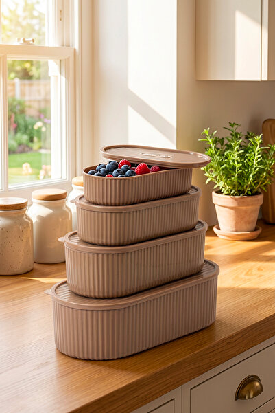 Homekolik 4-Piece Ecen Coffee Storage Container Set with Lids (500, 850, 1100...