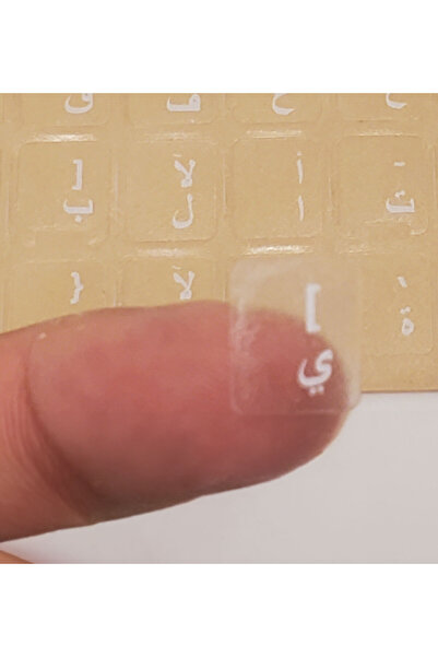 3M Arapça Şeffaf Klavye Etiketi Transparent Arabic Keyboard Sticker