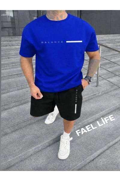 FAEL LİFE Women'S/Men's Loose Fit T-Shirt and Shorts Balance Set