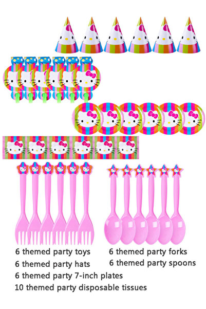 SANRIO 40-piece Hello Kitty themed birthday party disposable supplies set