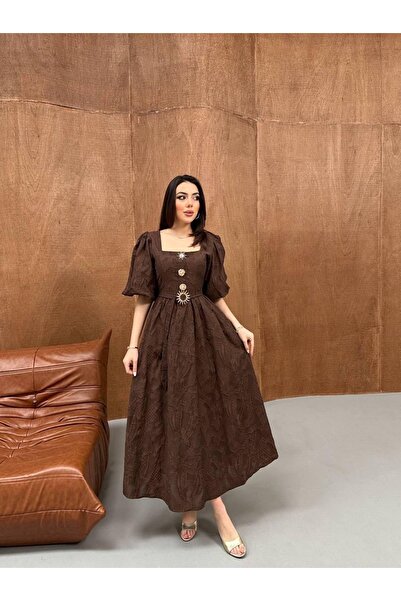 Ekim Store Sun Buckle Lace Long Dress
