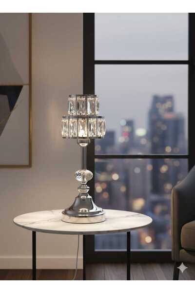 Furkan Crystal Decorative Stone Lamp Shade Silver Frk178B