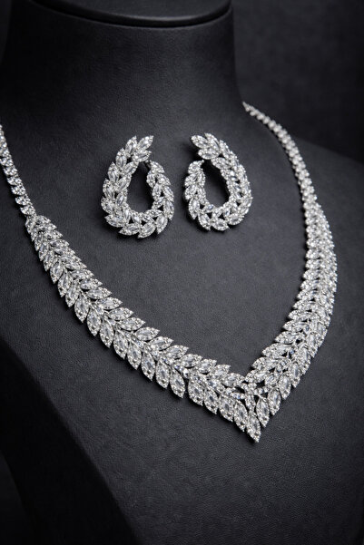 OSMANLI GÜMÜŞ طقم مجوهرات نسائية من البيجوتيه - طقم مجوهرات نسائية موديل إلفيدا