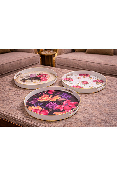 Generic A luxurious 3-piece serving tray set – perfect for your hospitality n...