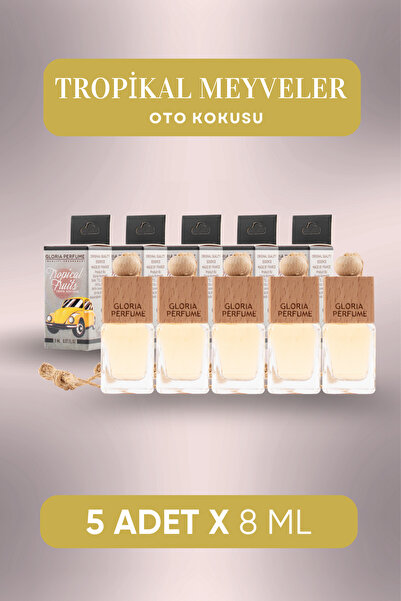 Gloria Perfume Tropikal Meyveler Oto Kokusu 5x8 ml