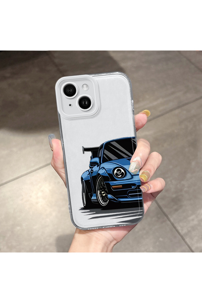 Hontinga حافظة هاتف آيفون 14 متوافقة مع السيليكون الناعم الشفاف مع حماية للكا...