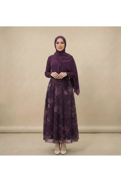 TrendParis Fusta din șifon cu imprimeu floral