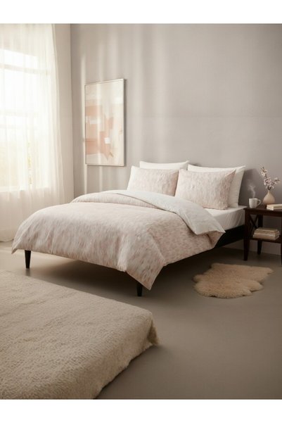 Özdilek Ranforce Coriandoli Salmon Double Duvet Cover Set – 100% Cotton