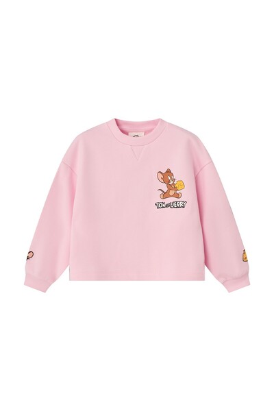 Giordano Junior French Terry Oversized Print Long Sleeve Sweater - Tom & Jerry