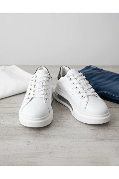 da collection Men's White Sneaker Thick Sole