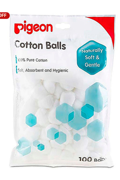 Pigeon Soft & Gentle Cotton Balls, 100 Pieces