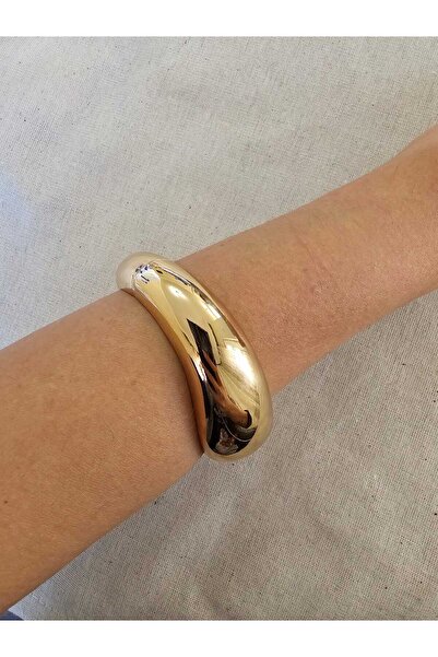 SİBEL AKSESUAR GOLD ASİMETRİK ÇELİK KELEPÇE