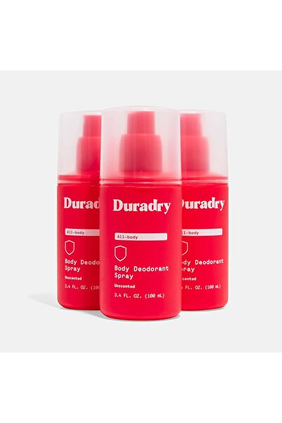 duradry Aluminum-Free Whole Body Deodorant Spray for Men and Women - Unscented