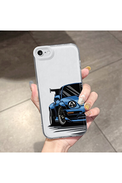 Hontinga حافظة هاتف آيفون 7 متوافقة مع السيليكون الناعم الشفاف مع حماية للكام...