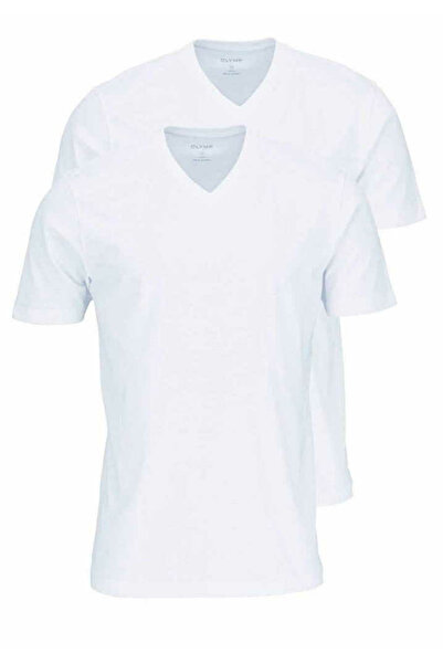 OLYMP V-Kragen T-Shirt für Herren