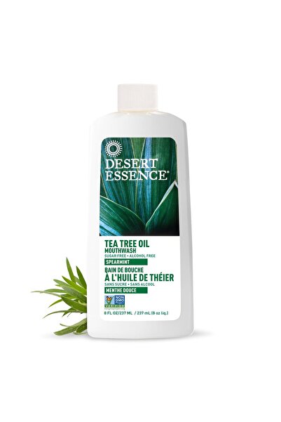 Desert Essence Alcohol-Free Mouthwash with Tea Tree Oil and Aloe, Sugar-Free,...
